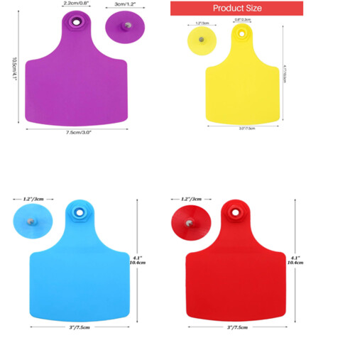100 Count Blank Identification Markers For Livestock-Yellow 2