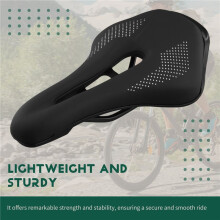 Assento de Bicicleta de Estrada Ultraleve, Nariz Curto, Couro Pu, Oco, Prostático, Peças de Bicicleta, Preto