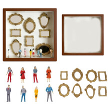 Boîte de silhouettes de Mini musées à faire-Marron Sans lumières