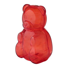 Lovely Plastic Bear Jar For Storage Keep Food Freshing-Red 25CM