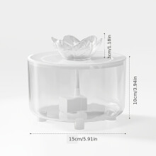 (White) 1 stuks lotusvormige waterdispenser en voerbak voor katten |USB-voeding, geschikt voor katten, spanning 36V, zonder
