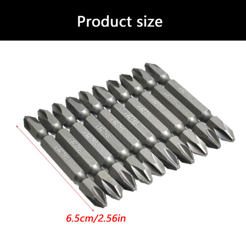 10PCS Double Headed Crosses Head Screwdriver Bits Set 65mm 2