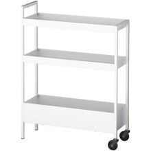 NISSAFORS White Storage Trolley 50.5x19x67cm