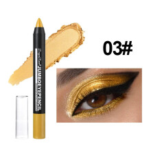 (03) Pearlescent Glitter Eyeshadow Pencil Stick Waterproof 12 Colors Lasting Shimmer Eye Shadow Highlighter Pen Eyes Makeup Cosmetic