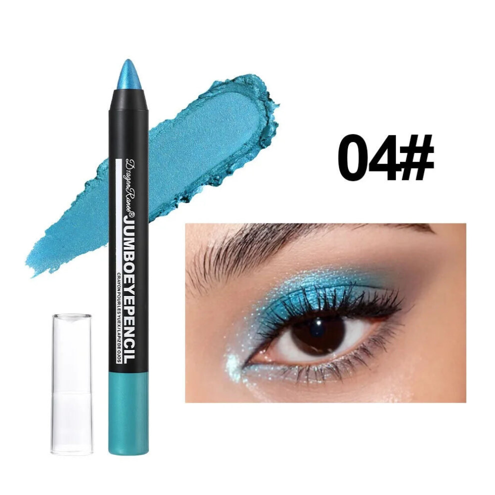 My Store (04) Pearlescent Glitter Eyeshadow Pencil Stick Waterproof 12 Colors Lasting Shimmer Eye Shadow Highlighter Pen Eyes Makeup Cosmetic