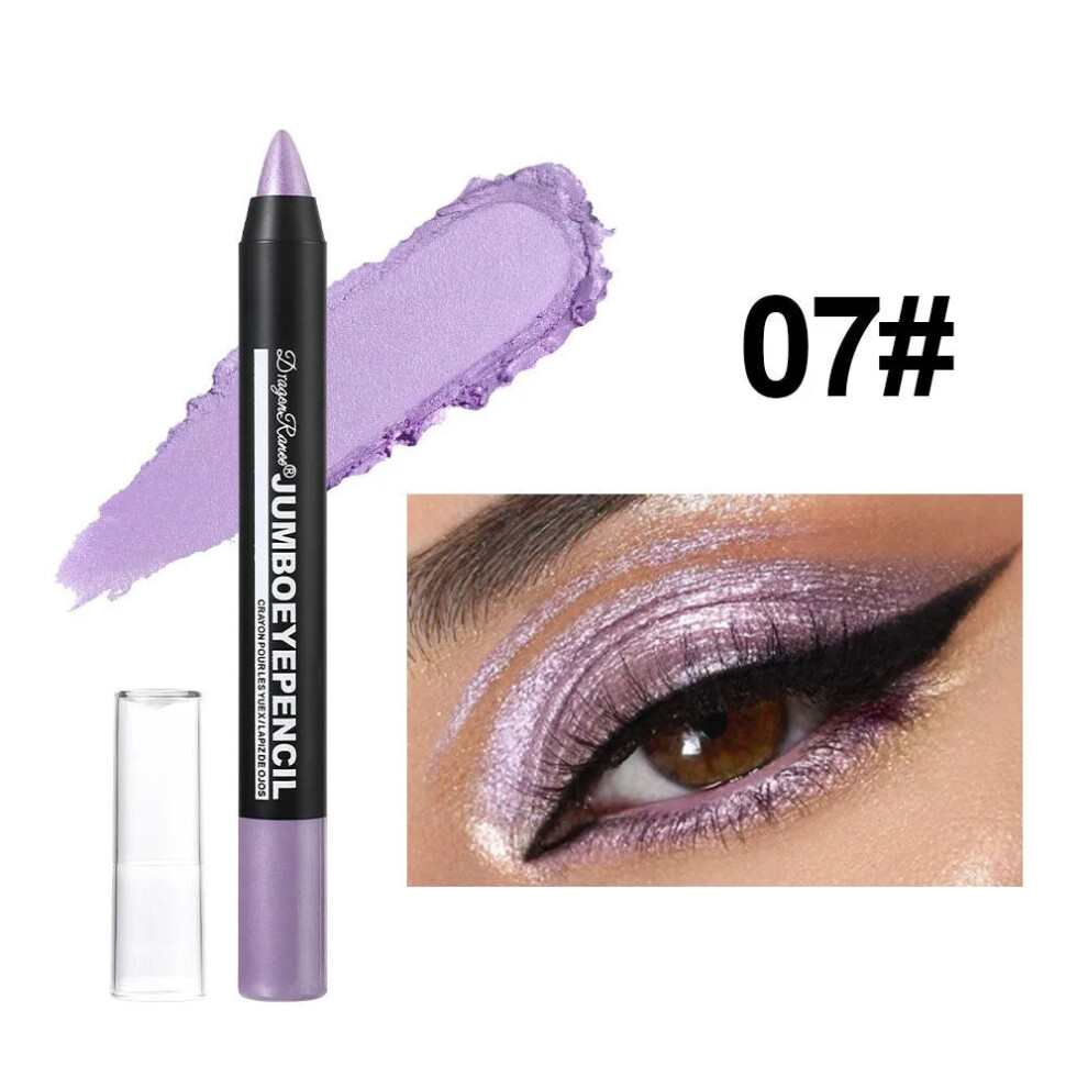My Store (07) Pearlescent Glitter Eyeshadow Pencil Stick Waterproof 12 Colors Lasting Shimmer Eye Shadow Highlighter Pen Eyes Makeup Cosmetic