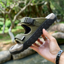 (Green, 6.5) Summer Lightweight Soft Sole Indoor Outdoor Breathable Comfortable Men'S Business Casual Slides Outdoor Sports Sandals