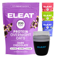 ELEAT | High Protein Overnight Oats Starter Bundle | Best Flavours Including Cereals Travel Pot | Low Sugar & High Fibre Breakfast