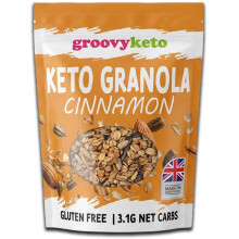 Groovy Keto Granola Low Carb, 3.1g Net Carbs | High Protein Breakfast Cereal | Keto Cereal | Sugar Free Gluten Free | Erythritol Stevia Sweetened