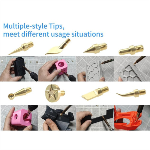 Brass Thread Embedded Kit Heat Insertion Tool Modify Finishing for 3D Printer Soldering Iron (16pcs) 1