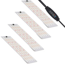 Set of 4 LED Full Spectrum Plant Lights with 540 LEDs, Timer, and Adjustable Brightness US Plug