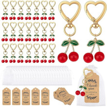 Keychain Party Favor - 24 Sets Keychains Bulk Party Gifts Thank You Keyring Gift Fruit Charm Accessories