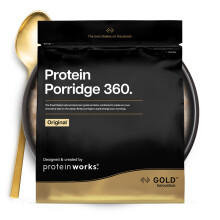 Protein Works | Protein Porridge 360 - Gold Innovation, High Protein, Low Sugar Breakfast, Added Vitamins & Minerals, Low GI Wholegrain Oats