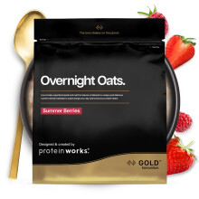 Protein Works | Overnight Oats - Gold Innovation, High Protein Breakfast, Chia & Flax Seed, Supports Healthy Weight Loss, Low Sugar, Summer Berries