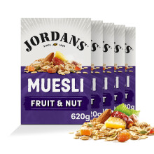 Jordans Muesli Oat Breakfast Cereal with Fruit and Nut - British Baked High Fibre Cereal - No Artificial Flavours or Preservatives - 620g