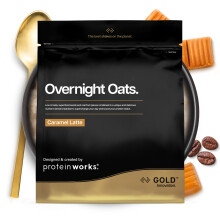 Protein Works | Overnight Oats - Gold Innovation, High Protein Breakfast, Chia & Flax Seed, Supports Healthy Weight Loss, Low Sugar, Caramel Latte