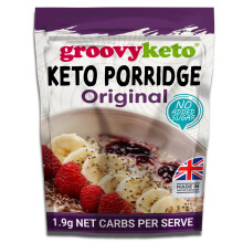 Groovy Keto Breakfast Porridge | Only 1.9g Carbs Per Bowl | Quick Keto Porridge Alternative | Grain Free, Sugar Free | UK Made, 8 Portions
