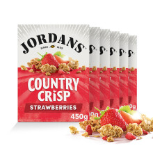 Jordans Country Crisp Strawberry Breakfast Cereal - Oat Clusters with Strawberries - No Artificial Flavours or Preservatives - British Baked Cereal