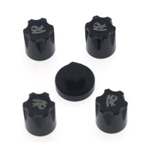 4 PeçAs de Metal M4 Porca Aro da Roda Boné para Carro de Esteira RC 1/10 TRX4 TRX6 D90 D110 Axial SCX10 PeçAs de AtualizaçãO, Preto