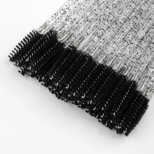(5pcs, crystal black) 5/50Pcs Black Lashes Brush Cosmetics False Eyelashes Supplies Reusable Makeup Brushes Eyebrow Brush Mascara Wands make up Tools