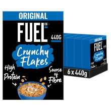 FUEL10K Original Crunchy Flakes High Protein Breakfast Cereal, 440 g (Pack of 6)