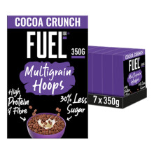 FUEL10K Chocolate Multigrain Hoops High Protein Breakfast Cereal, 350 g (Pack of 7)