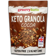 Groovy Keto Granola Low Carb, 3.1g Net Carbs | High Protein Breakfast Cereal | Keto Cereal | Sugar Free Gluten Free | Erythritol Stevia Sweetened