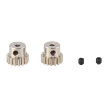 2PCS 2.3mm Shaft Metal Pinion Motor Gear 48DP M0.6 M0.8 for 1/12 1/16 RC Car 7075 Hsp-RGT Redcat 370/380/390,16T
