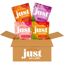 Just Live a Little Gluten Free Granola | 4 x 360g packs | Vegan Granola No Added Sugar (A Mixed Taster Pack)