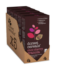 Dorset Cereals Chocolate & Cherry Granola |Cereal | High in Fibre |Vegetarian | 5 PACKS of 450g