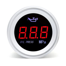 52mm Oil Pressure Gauge Car Digital Meter LED Display Without Sensor Round Digital Oil Gauge