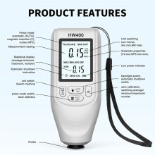 Automatische HW400 Autolakdiktemeter 0-2000UM Inspectietools Tester Digitaal Autolakmeetapparaat Wit