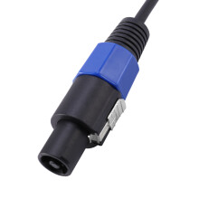 2 Stuks 50 Ft Speakon Naar 1/4 Inch Mannelijke Luidsprekerkabels 12 Gauge AWG-Draad Audioversterker-Aansluitsnoer 6,35 mm DJ/PA-Luidsprekerkabeldraad