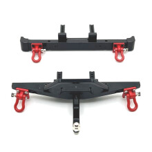 For 1/12 MN128 RC Car Parts Metal Upgrade Front and Rear Bumper Kit Black