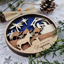 Wooden Christmas Decorations Christmas Tree Decorations Outdoor Christmas Decorations 3D Hanging Decorations B