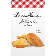 Bonne Maman - Original Pure Butter French Madeleines - Madeleines Pur-Beurre - 12 Pieces wrapped in individual bags - 300g