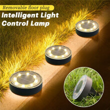 Solar Ground Lights IP68 Waterproof Solar Powered Disk Lights Outdoor Landscape Light for Patio Yard Pathway White Light