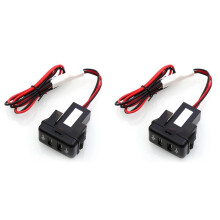 2X Carregador de Carro USB Duplo para Carro com Luz LED para FH FH12