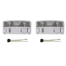 2X Lâmpada de Leitura Interior Suspensa Cinza + Fio 1TD947105 para MK4 Bora Car Dome Light 3B0 947 105 C