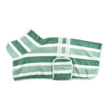 Corals Fleece huisdierbadjas met sterke absorptie,-Groene S