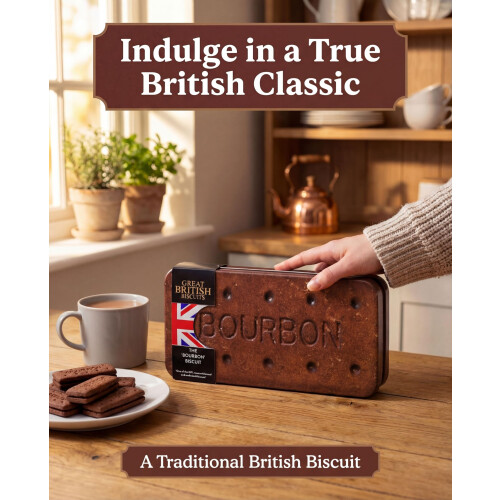 Giant Bourbon Biscuits Gift Tin - Luxury Chocolate Selection, 400g 1
