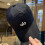 (Black) Color Solid Simple Letter Decor Neutral Quick Drying Baseball Cap Breathable 1