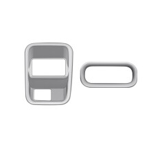 RHD Car Multifunction Button Trim Cover Stickers for Freed Air Crosstar 2024 ETC Trim Frame Silver
