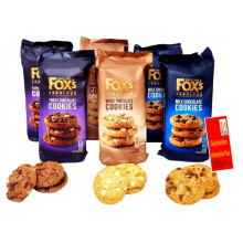 Fox's Fabulous cookies 6 x 180g, Three mix luxury varities of Milk, Triple & White chocolate Biscuits for special Occasions