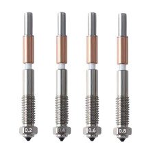 For QIDI 4 Bimetallic Nozzle Quick Removal Ceramic Insulation Integration 0.2/0.4/0.6/0.8mm Nozzles
