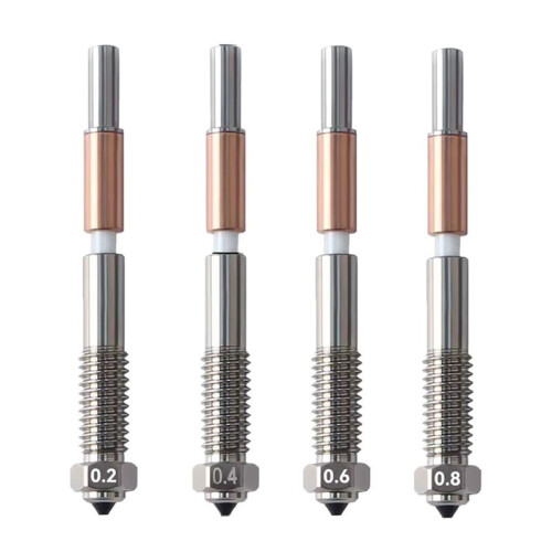 For QIDI  4 Bimetallic Nozzle Quick Removal Ceramic Insulation Integration 0.2/0.4/0.6/0.8mm Nozzles