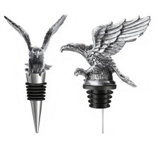 2-in-1 Set, 1x Wine Pourer / Liquor Pourer, Metal Wine Stopper/Bottle Stopper with Silicone Seal, Reusable Wine Keeper