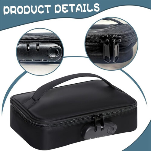 Discreet Lockable Toy Storage Bag, Locking Storage Box Toy Organizer Case Organizer Container with 2 Drawstring Bags 2