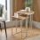 Oak Effect Nesting Tables Set of 2 Space Saving Tables 4