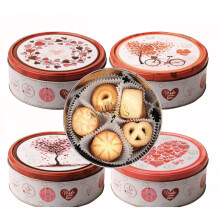 Original Danish Butter Cookies Hearts, 150g – Crispy Buttery Classic Flavours in Small Decorative Heart Tin, Any 4 Romantic Designs (1 Random Sent)